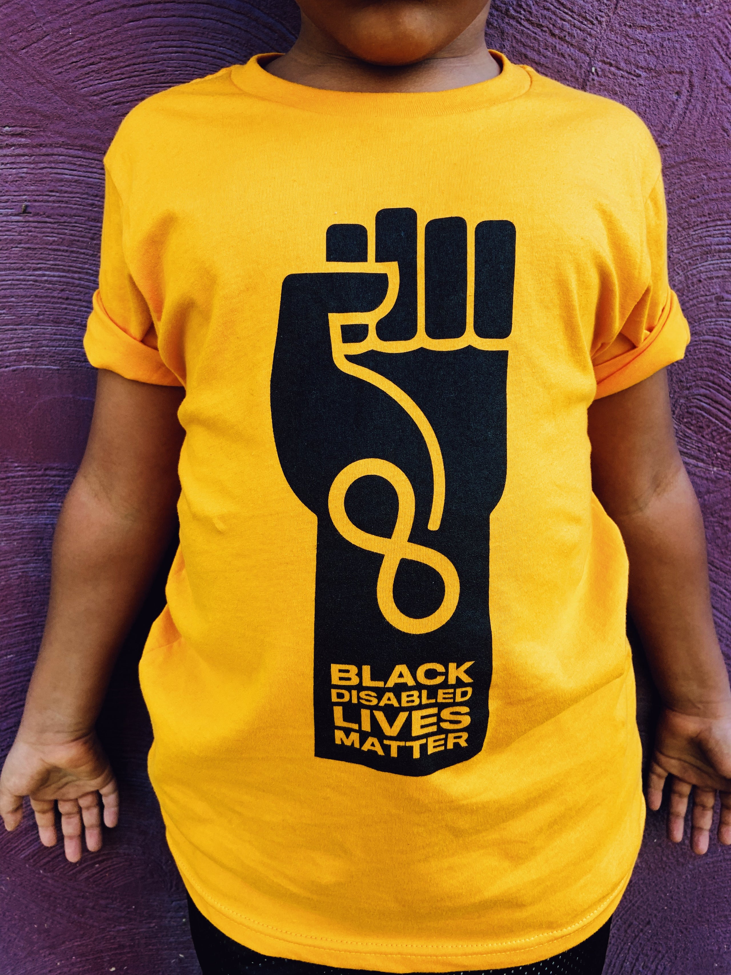 Gold Black Disabled Lives Matter Solidarity Shirt JEN WHITE JOHNSON